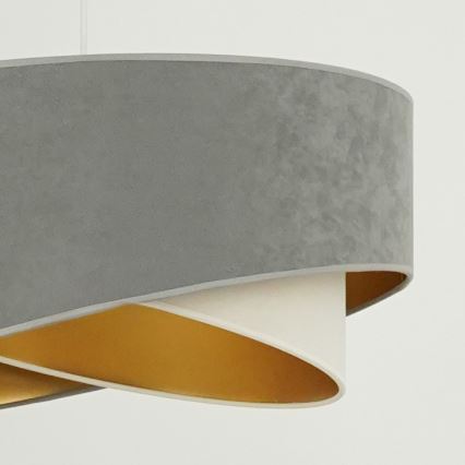 Lustră LED pe cablu Brilagi LYRA 1xE27/15W/230V gri/crem/auriu