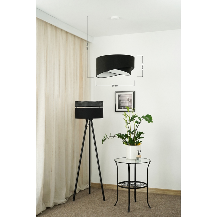 Lustră LED pe cablu Brilagi LYRA 1xE27/15W/230V negru/alb