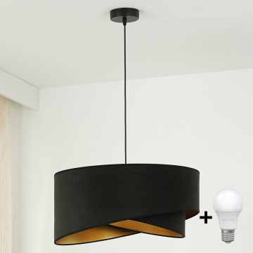 Lustră LED pe cablu Brilagi LYRA 1xE27/15W/230V negru/auriu