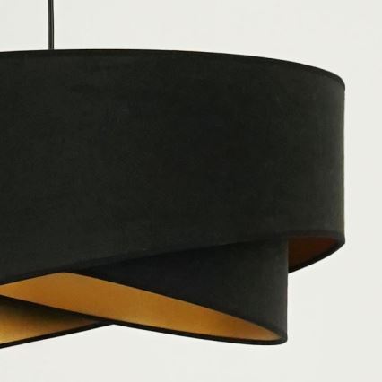 Lustră LED pe cablu Brilagi LYRA 1xE27/15W/230V negru/auriu