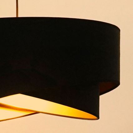 Lustră LED pe cablu Brilagi LYRA 1xE27/15W/230V negru/auriu