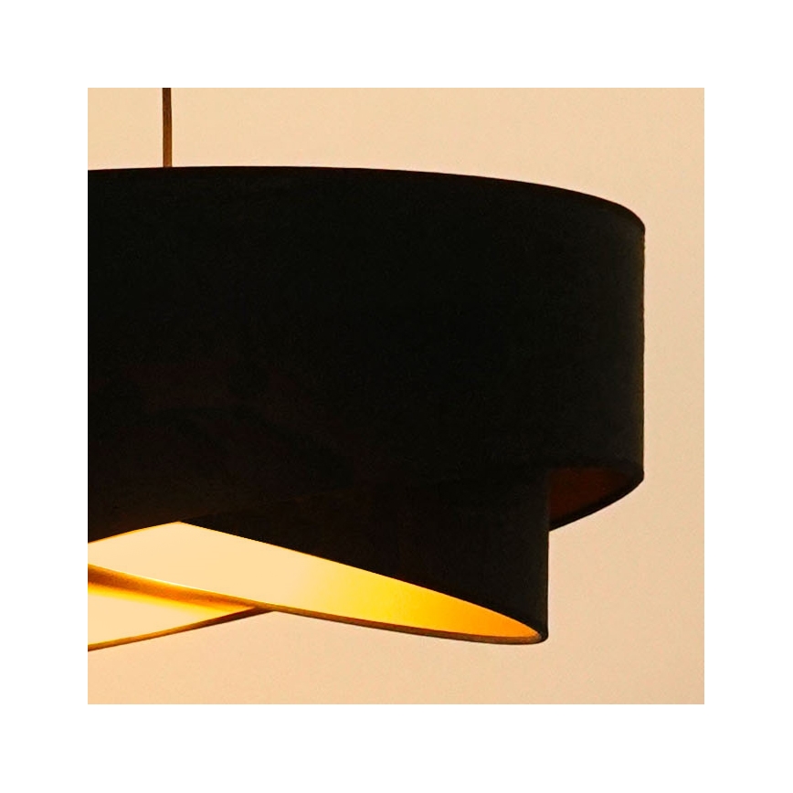 Lustră LED pe cablu Brilagi LYRA 1xE27/15W/230V negru/auriu