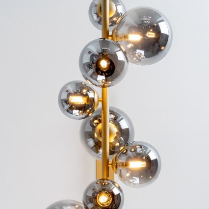 Lustră LED pe cablu Brilagi MILLA 10xG9/3W/230V auriu/fumuriu