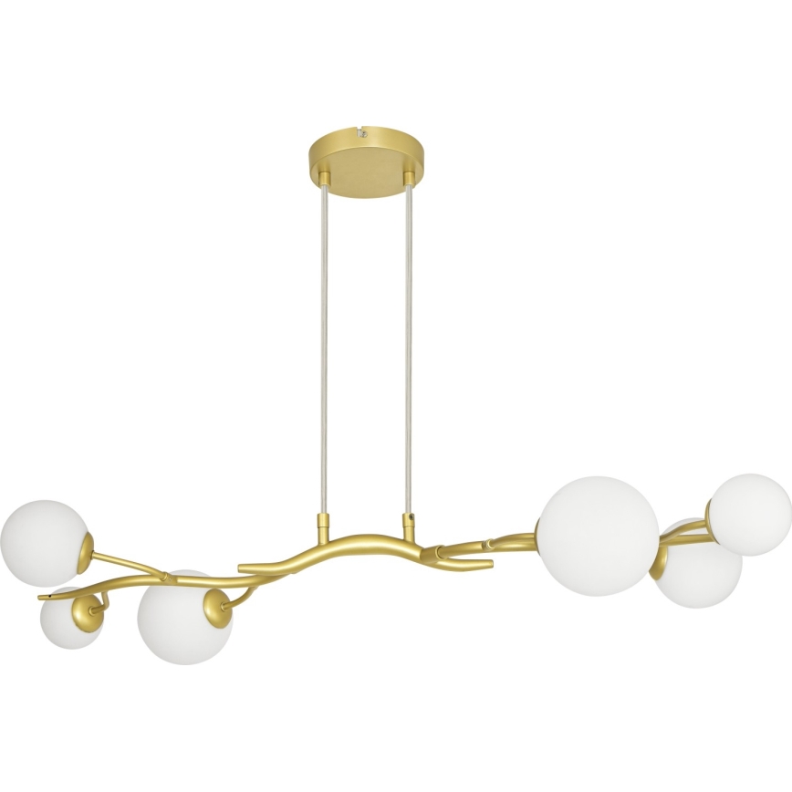 Lustră LED pe cablu Brilagi MISTEL 6xG9/3W/230V auriu/alb