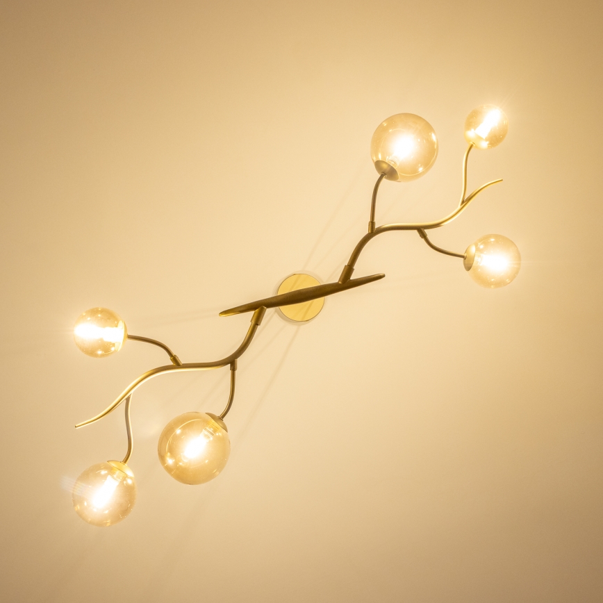 Lustră LED pe cablu Brilagi MISTEL 6xG9/3W/230V auriu