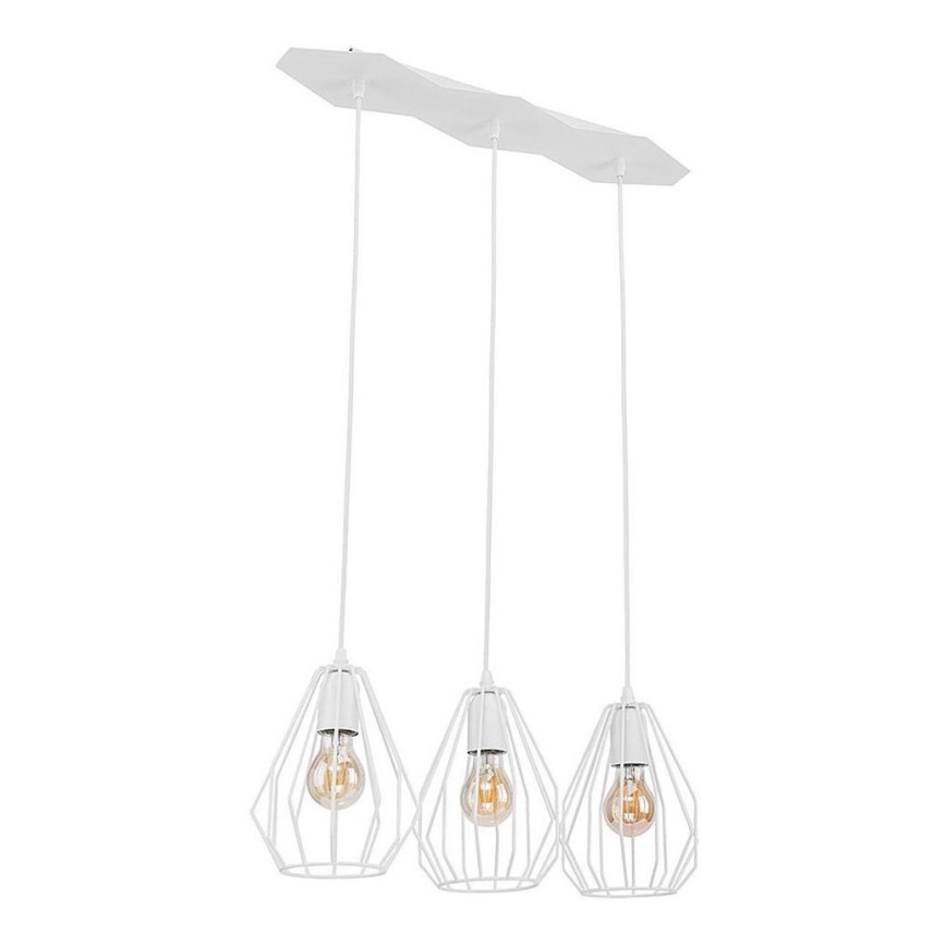 Lustră LED pe cablu BRYLANT 3xE27/60W/230V albă