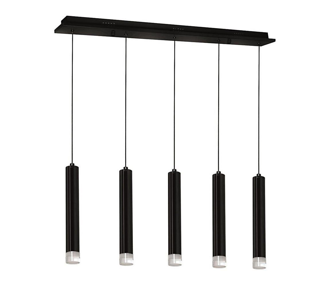 Lustră LED pe cablu CARBON 5xLED/25W/230V neagră