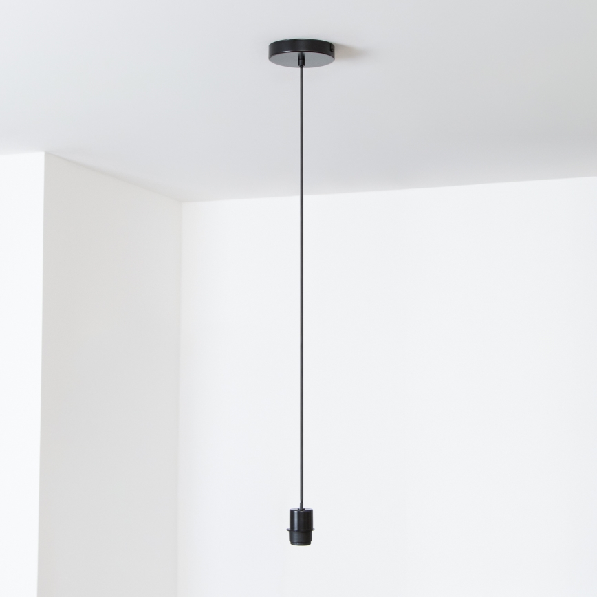 Lustră LED pe cablu CERIA 1xE27/40W/230V, diametru 35 cm, bej - Brilagi