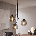 Lustră LED pe cablu CESAR 3xE27/15W/230V negru/gri fumuriu