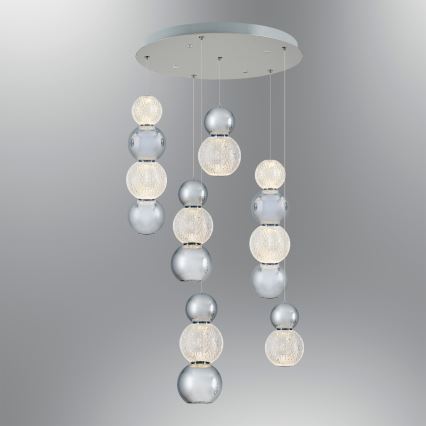 Lustră LED pe cablu CREMONA LED/34W/230V 3000K crom mat