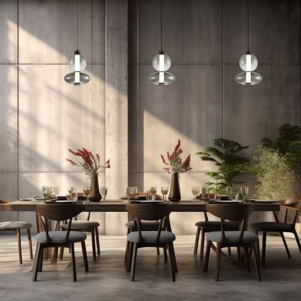 Lustră LED pe cablu DAPHNE LED/12W/230V gri