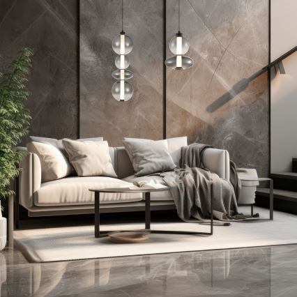 Lustră LED pe cablu DAPHNE LED/12W/230V gri