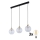 Lustră LED pe cablu DEVON 3xE27/15W/230V negru/sticlă clară