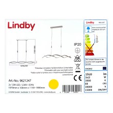 Lustră LED pe cablu dimabilă AURON 2xLED/12W/230V Lindby