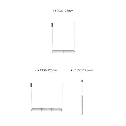 Lustră LED pe cablu dimabilă BAMBOOS LED/30W/230V 90 cm Tuya Immax NEO 07102L
