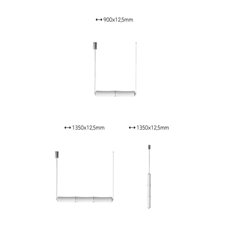 Lustră LED pe cablu dimabilă BAMBOOS LED/30W/230V 90 cm Tuya Immax NEO 07102L