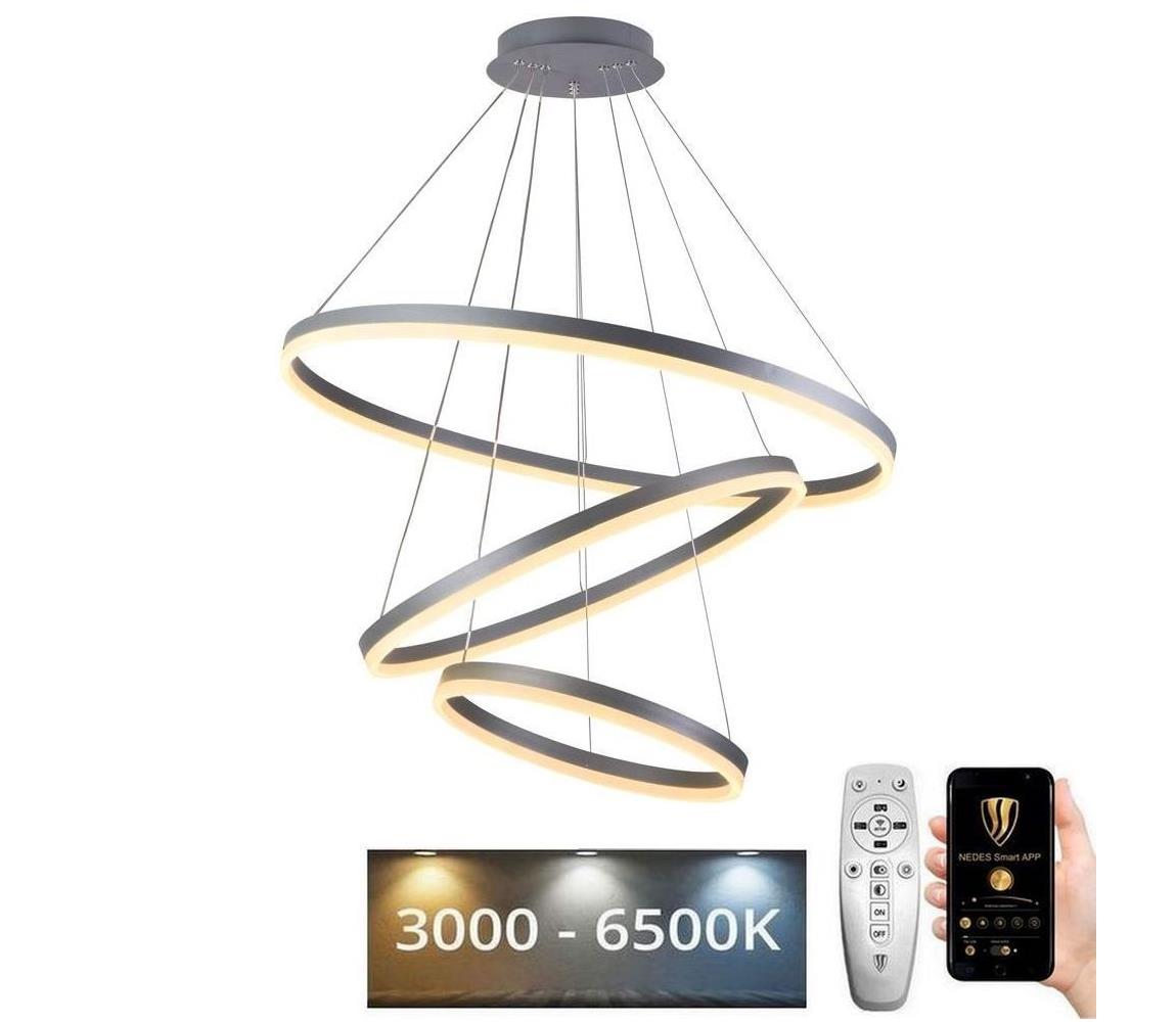 Lustră LED pe cablu dimabilă LED/125W/230V 3000-6500K + telecomandă
