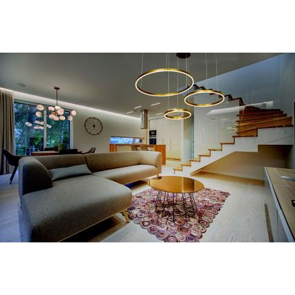 Lustră LED pe cablu dimabilă LED/136W/230V cupru Zambelis 1956-D