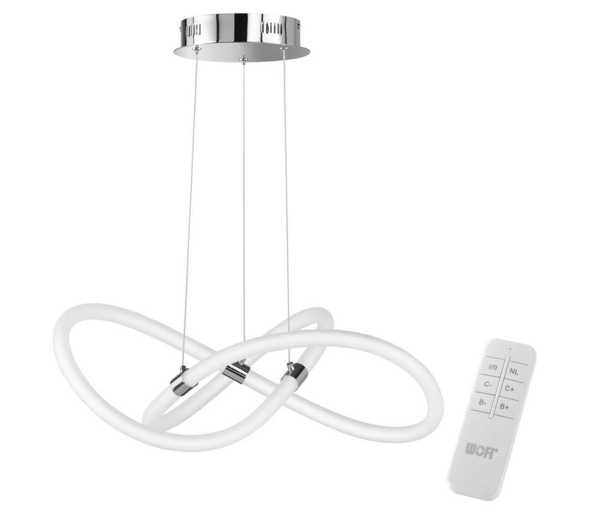 Lustră LED pe cablu dimabilă LED/37W/230V 3000-6000K Wi-Fi Wofi 6883.01.01.9000 + telecomandă