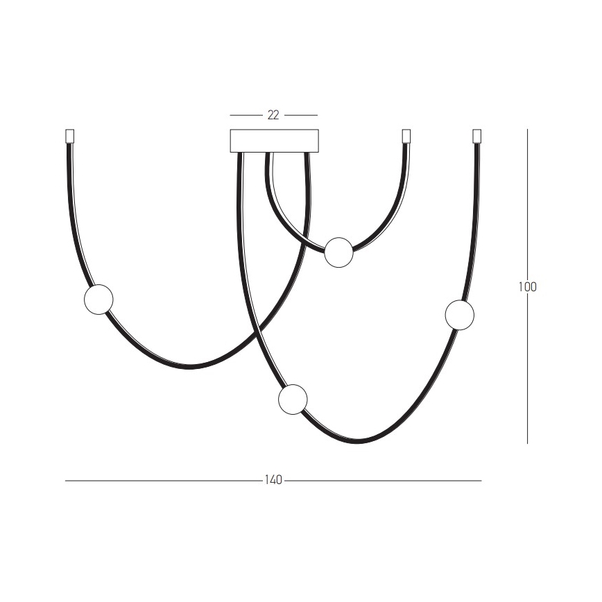Lustră LED pe cablu dimabilă LED/42W/230V negru Zambelis 22248