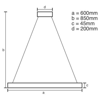 Lustră LED pe cablu dimabilă LED/70W/230V 3000-6500K + telecomandă