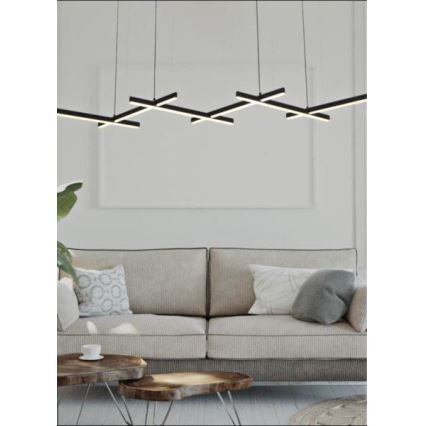 Lustră LED pe cablu dimabilă LED/85W/230V negru Zambelis 1948