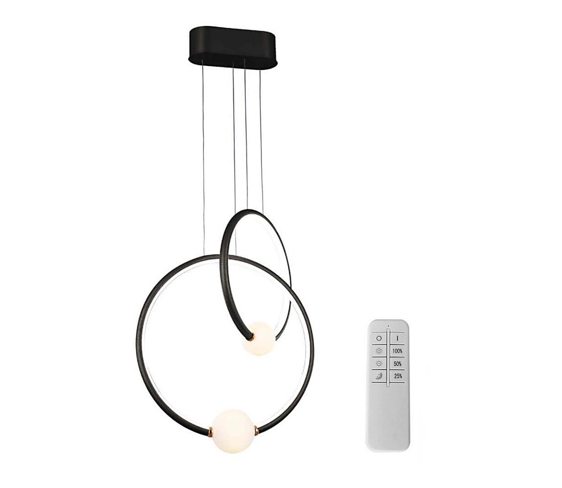 Lustră LED pe cablu dimabilă LIV LED/50W/230V neagră 142039 + telecomandă