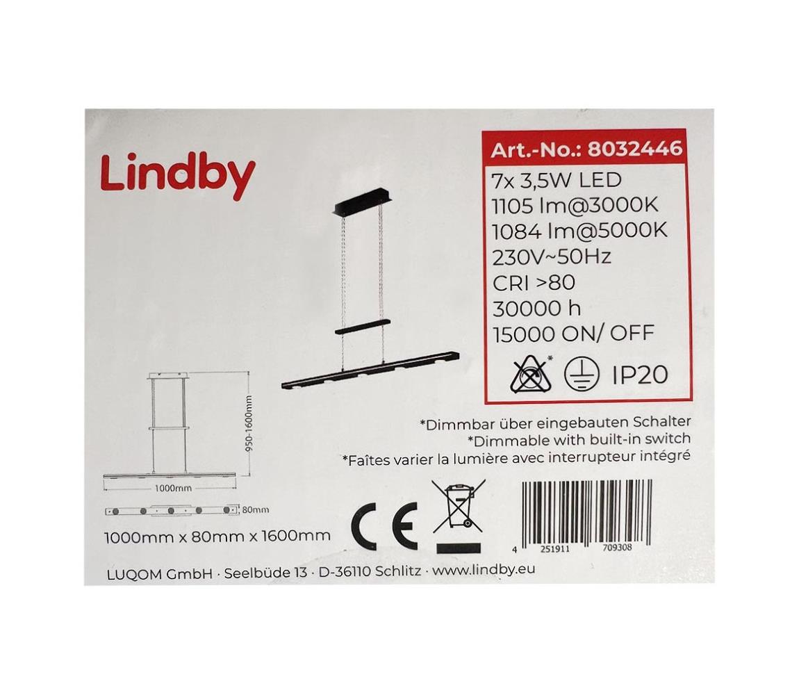 Lustră LED pe cablu dimabilă NAIARA 7xLED/4W/230V Lindby