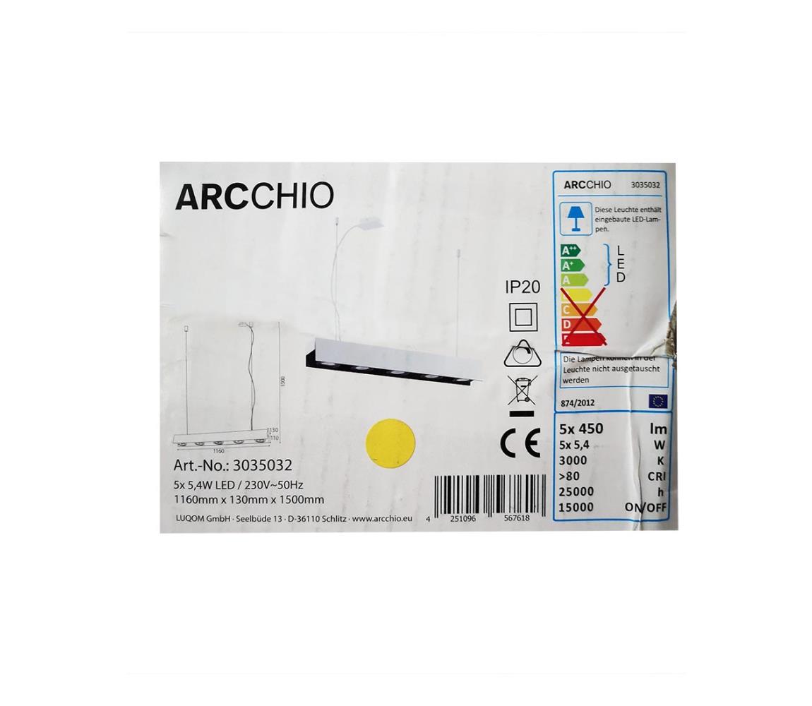 Lustră LED pe cablu dimabilă OLINKA 5xLED/54W/230V Arcchio