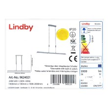 Lustră LED pe cablu dimabilă SLADJA LED/24W/230V Lindby