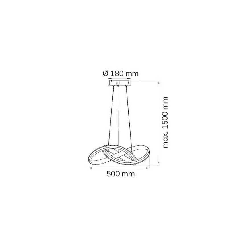 Lustră LED pe cablu dimabilă SOLO LED/28W/230V Wofi 6823.01.10.9500