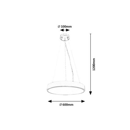 Lustră LED pe cablu dimabilă LED/60W/230V argintiu 3000-6000K Rabalux + telecomandă