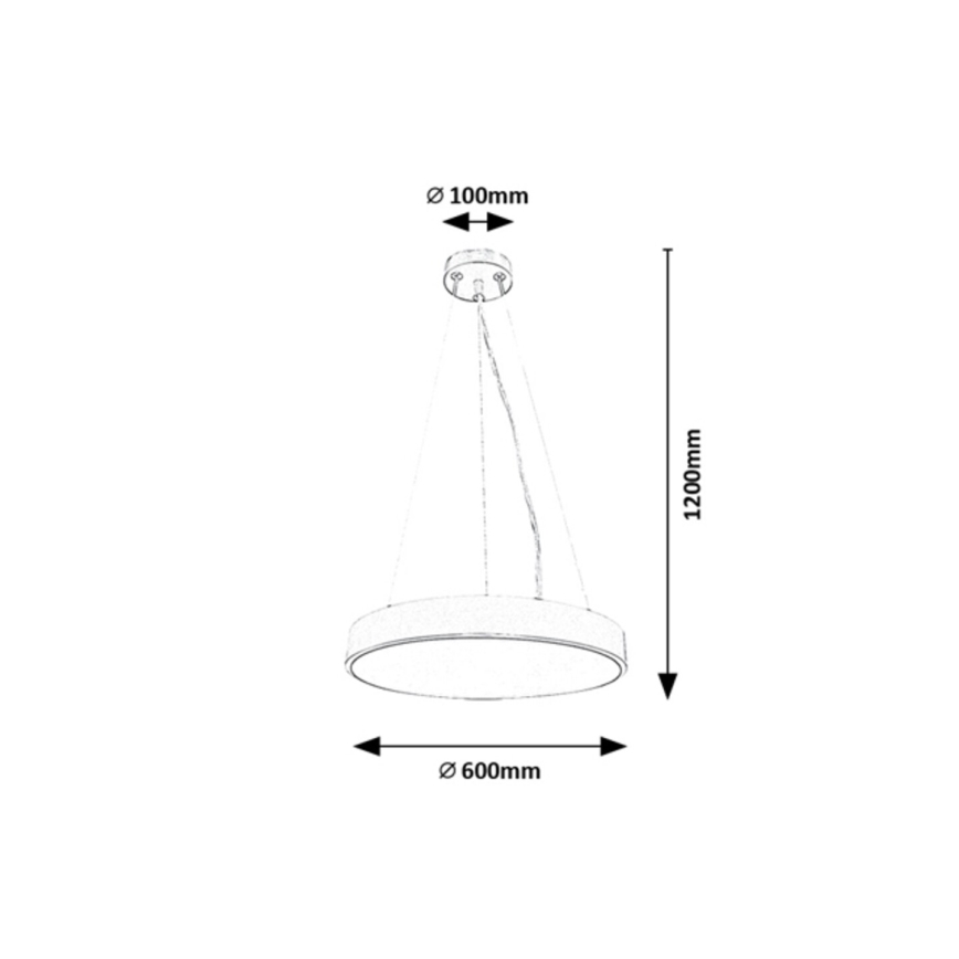Lustră LED pe cablu dimabilă LED/60W/230V argintiu 3000-6000K Rabalux + telecomandă