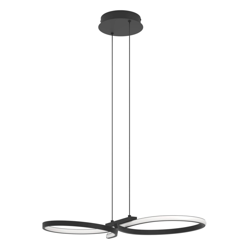 Lustră LED pe cablu Eglo LED/21W/230V 3000K negru