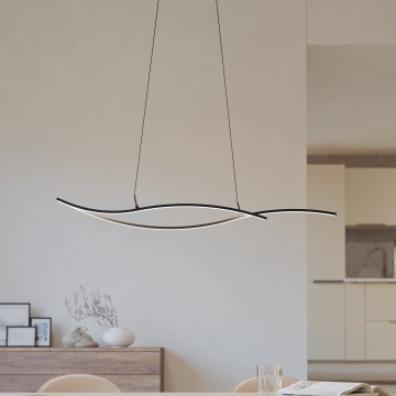 Lustră LED pe cablu Eglo LED/20W/230V 4000K negru