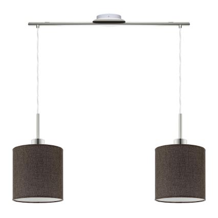 Lustră LED pe cablu Eglo TUNJA 2xE27/60W/230V maro
