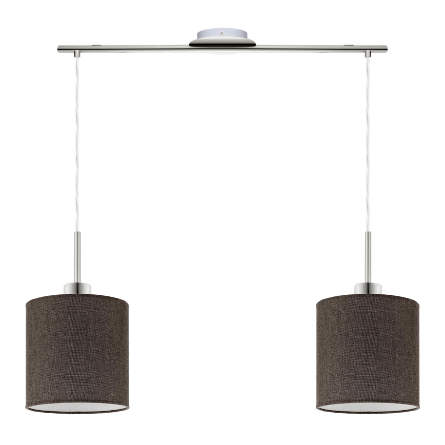 Lustră LED pe cablu Eglo TUNJA 2xE27/60W/230V maro