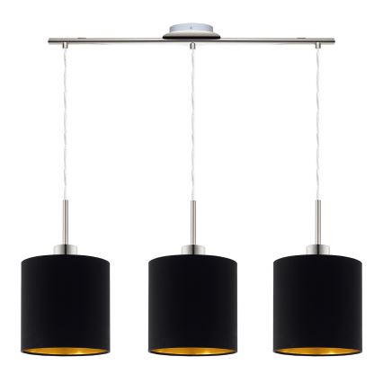 Lustră LED pe cablu Eglo TUNJA 3xE27/60W/230V negru