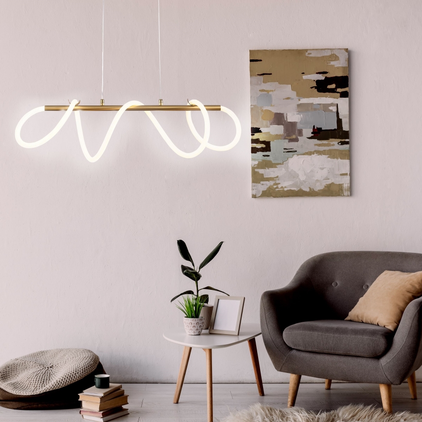 Lustră LED pe cablu EMMA LED/38W/230V auriu