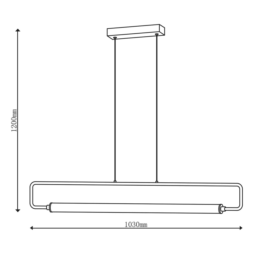 Lustră LED pe cablu FELICJA LED/30W/230V 4000K negru