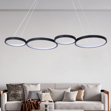 Lustră LED pe cablu FLAMENCO LED/42W/230V 4000K negru