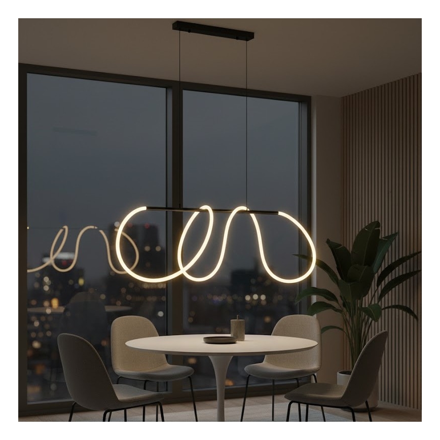 Lustră LED pe cablu FLEXI LED/45W/230V 4000K, negru