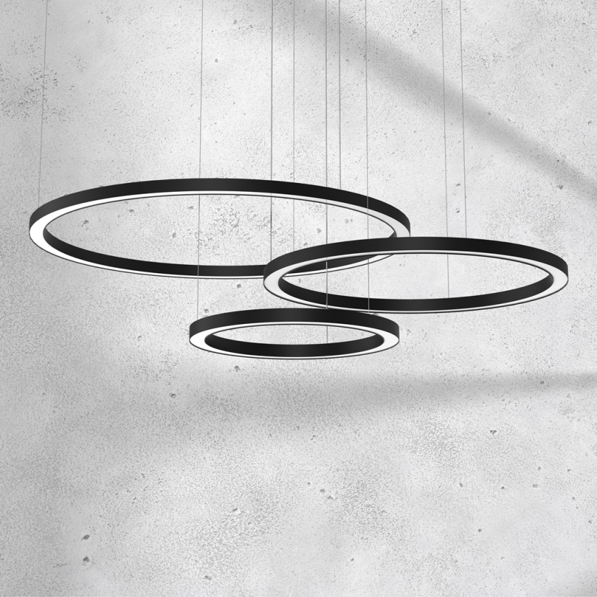 Lustră LED pe cablu GALAXIA LED/85W/230V neagră