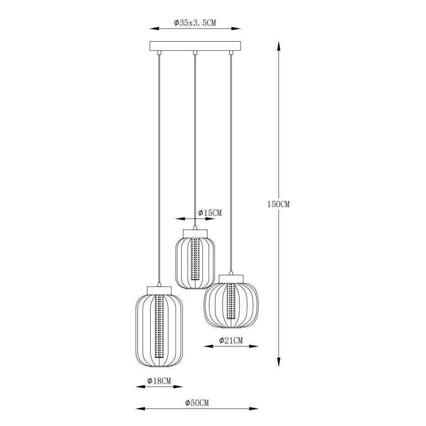 Lustră LED pe cablu Globo LED/23W/230V