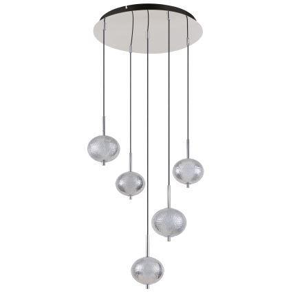 Lustră LED pe cablu Globo 5xLED/6,6W/230V 3000/4500/6500K