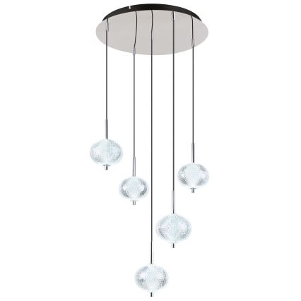 Lustră LED pe cablu Globo 5xLED/6,6W/230V 3000/4500/6500K