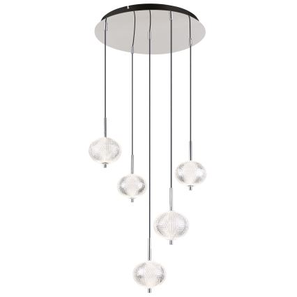 Lustră LED pe cablu Globo 5xLED/6,6W/230V 3000/4500/6500K