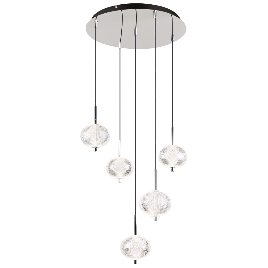Lustră LED pe cablu Globo 5xLED/6,6W/230V 3000/4500/6500K