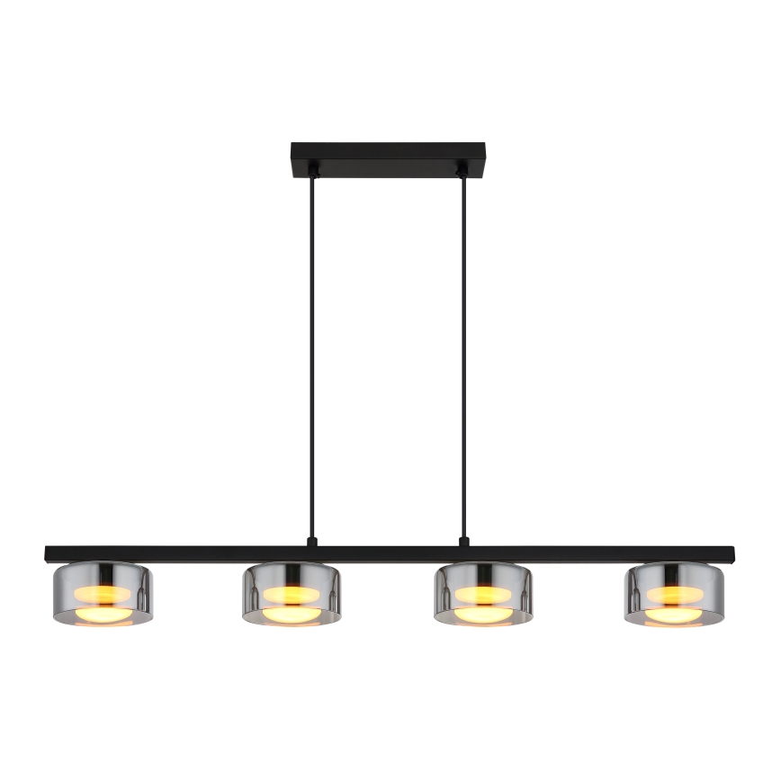 Lustră LED pe cablu Globo 4xGX53/6W/230V fumuriu/negru