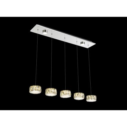 Lustră LED pe cablu Globo LED/52W/230V 4000K crom lucios/transparent